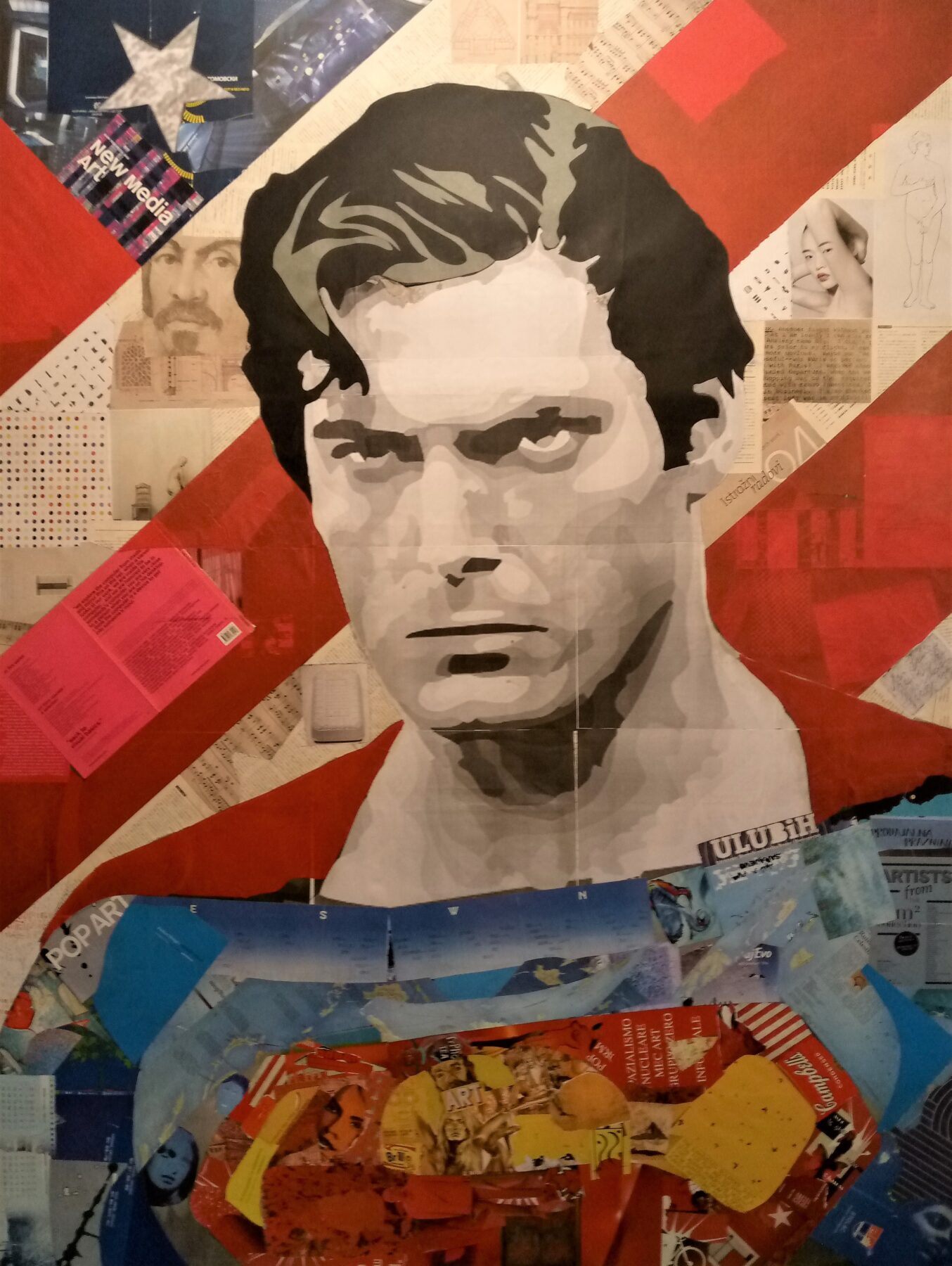 SUPERMAN (Art will save the world - II),
kolaž, 200x150cm,
2023.